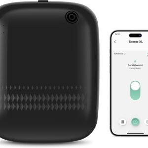 Airversa Waterless Essential Oil Diffuser for Home and Commercial Use, Up to 2000 sq ft 400 mL Capacity, Scent Diffuser for Large Rooms, Smart Scent Air Machine with 12V1A Power Adapter, ANW Black