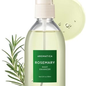 AROMATICA Root Enhancer Rosemary Water Spray for Hair Growth – Korean Hair Care Oil for Scalp Detox – Flaky & Itchy & Dry Scalp Treatment – Free from Sulfate, Silicone, and Paraben (3.38oz)