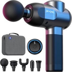 BOB AND BRAD C2 Massage Gun, FSA Eligible & HSA Approved Deep Tissue Percussion Massager Gun, Muscle Massager with 5 Speeds and 5 Heads, Electric Back Massagers for Professional Athletes Home Gym