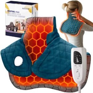 Graphene-Infused Electric Heating Pad,Weighted Heating Pads for Neck and Shoulders and Back,FSA Eligible Items Only List,Heat Pad with 4 Auto-Off Timers,23"x19",ETL Certified
