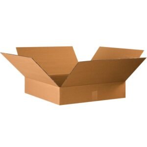 BOXES FAST 22x22x4 Flat Corrugated Boxes, Flat, 22L x 22W x 4H, Pack of 10 | Shipping, Packaging, Moving, Storage Box for Home or Business, Strong Wholesale Bulk Boxes