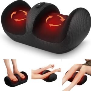 Nekteck Foot Massager with Heat & Foot Roller, Shiatsu Calf Leg Massager for Circulation and Neuropathy Pain Relief for Feet Care Home Office Gadgets Relaxing Massage Tools Gifts for Women Men Mom Dad