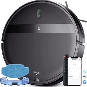 Robot Vacuum and Mop Combo with Smart 3D Avoidance | Hands-Free Cleaning on Hard Floors & Carpets | Powerful Suction & Tangle-Free for Pet Hair | App/Wi-Fi/Alexa Control, Self-Charging