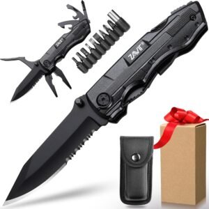 Gifts for Men Him Dad Husband, Multitool Knife, Mens Gifts for Christmas, Stocking Stuffers, Birthday Gift Ideas, Gadgets Gift for Men Unique, Camping, Hunting