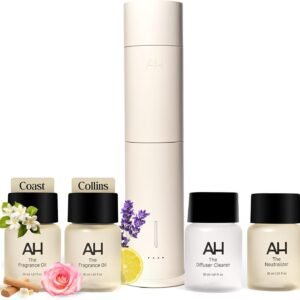 Aura House Ultimate Diffuser Kit – Smart Bluetooth Cold-Air Diffuser with Fragrance Oils, Cleaner & Neutralizer – Complete, Effortless Home Scent System
