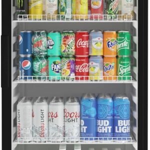KoolMore 24 in. 12 cu. ft. Commercial One Glass Door Beverage Display Merchandiser Refrigerator Cooler, ETL Listed in Black