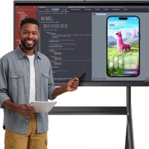 75" Smart Board, Interactive Whiteboard, 4K Electronic Board, UHD Touchscreen, Android 13, 8+128G, All in One Smartboard for Classroom Office Home (Wall Mount Included)