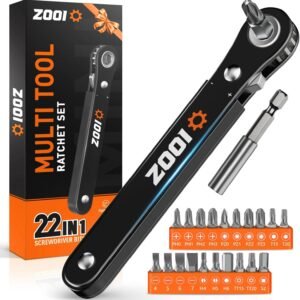 Stocking Stuffers for Men Adults Ratchet Screwdriver Set, Christmas Mens Dad Gifts for Men Dad, Mens Stocking Stuffers, EDC Gear Tool Pocket Ratcheting Screwdriver, 90 Degree Right Angle Screwdrivers