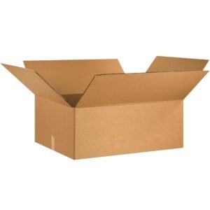 Boxes Fast BFHD302412DW Double Wall Corrugated, Heavy-Duty Cardboard Boxes, 30" x 24" x 12", for Shipping, Packing and Moving Protection, Kraft (Pack of 10)