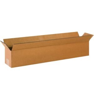 BOXES FAST 24x4x4 Long Corrugated Boxes, Long, 24L x 4W x 4H, Pack of 25 | Shipping, Packaging, Moving, Storage Box for Home or Business, Strong Wholesale Bulk Boxes