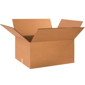 Boxes Fast 24" x 20" x 12" Double Wall Corrugated, Heavy-Duty Cardboard Boxes, BFHD242012DW, for Shipping, Packing, Moving and Storage, Kraft (Pack of 10)