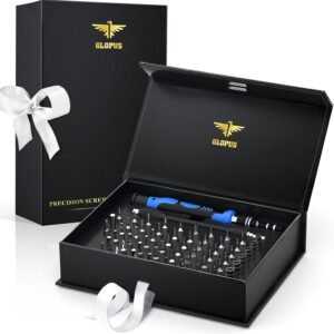 Mens Stocking Stuffers for for Men, Precision Screwdriver Set with 57 Bits, Christmas Gifts for Dad Boyfriend Husband Him, Blue Collar Gifts Gifts for Men Who Have Everything