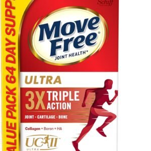 Move Free Ultra Triple Action Joint Support Supplement - Type II Collagen Boron & Hyaluronic Acid - Supports Joint Comfort, Cartiliage & Bones in 1 Tiny Pill Per Day, 64 Tablets (64 servings)