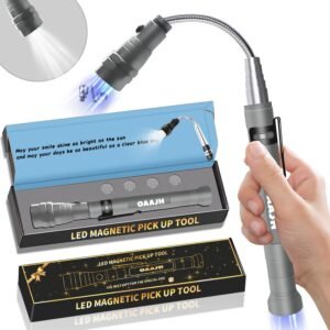 Christmas Stocking Stuffers for Adults, Magnetic Pickup Tool with 3 LED Lights, Telescoping Magnet Flashlight Gifts Dad Gifts from Daughter Son Wife, Cool Gadgets for Men 2025, Birthday Gifts for Men