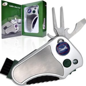 Golfer's Best Tool – 6-in-1 Golf Multitool for Men & Women | Stroke Counter, Divot Repair, Brush, Ball Marker, Cleat Tightener, Club Cleaner | Compact Golf Gift & Souvenir