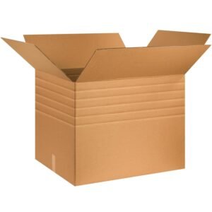 Boxes Fast 30" x 24" x 24" Heavy-Duty Multi-Depth Cardboard Shipping Boxes, BFMDHD302424, Pre-Scored, Single Wall Corrugated, Kraft (Pack of 10)