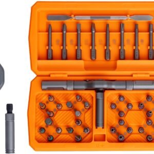 42 in 1 Magnetic Screwdriver, Screwdriver Set, Multi Bit Ratcheting Screwdriver Set with Storage Case Repair Tool Kit for Computer, Eyeglass, Bicycles, Watch, Ring Doorbell, Furniture and DIY