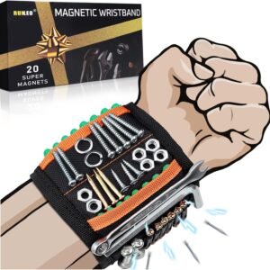 Magnetic Wristband - Cool Gadgets Tool belt with 20 Strong Magnets to Hold Screws, Gifts for Dad from Daughter Son - Birthday Gift Christmas Stocking Stuffers for Men Women Him Husband Handyman