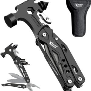 RUSH DEER 16-in-1 Multitool, Gifts for Dad, Hammer Multi tool, Utility Knife Multitools for Men, Survival Gear and Supplies, Christmas Gift for Boy Husbands
