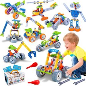 10 in 1 STEM Toys for 4 5 6 7 8+ Year Old Boy Girl Birthday Gifts Building Toys for Kids Ages 4-8 5-7 6-8 Educational Learning Stem Activities for Boys 3-5 4-6 8-10 Creative Games Christmas Idea Gift