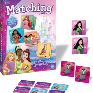 Wonder Forge Disney Princess Matching Game - Fun Memory Game for Kids Ages 3 and Up - Toddler Learning Toy Featuring Belle, Ariel, and Elsa and more Disney Princesses - Packaging May Vary